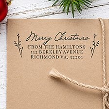 Christmas Return Address Stamps - Holiday Address Stamp - Simply Stamps