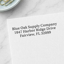 Custom Line Address Stamps, Simple Text Only - Simply Stamps