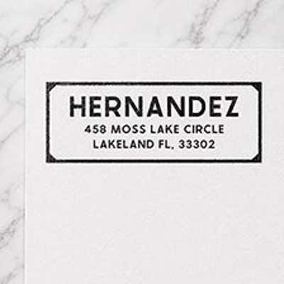 Rectangle Address Stamps