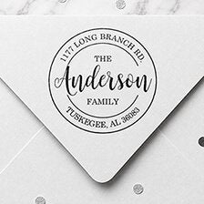 Round Address Stamps, Custom Self Inking Stamps - Simply Stamps