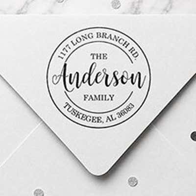 Round Address Stamps