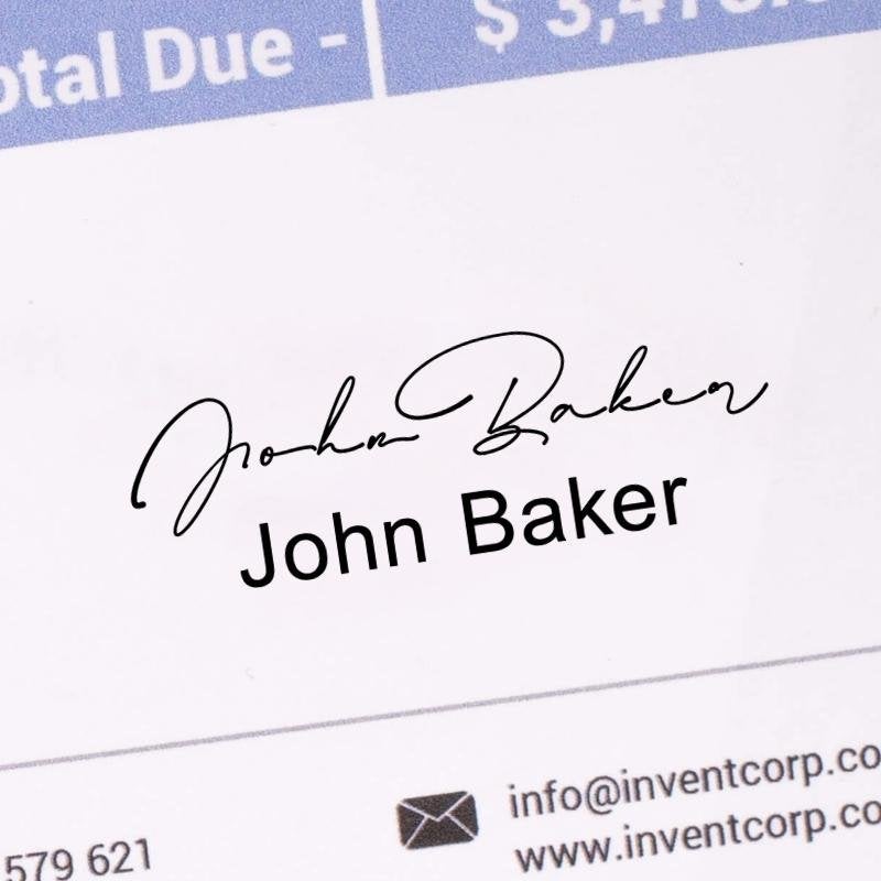 Signature Stamps with Printed Name | Simply Stamps