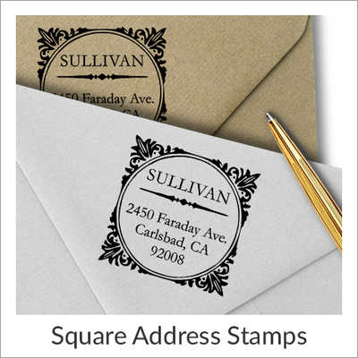 Square Address Stamps