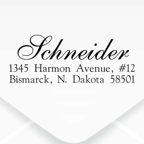 Schneider Script Address Stamp