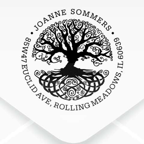 Tree of Life Return Address Stamp