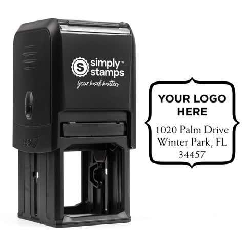 Quote Square Logo Address Stamp