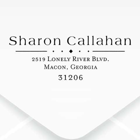 Callahan Diamond Return Address Stamp