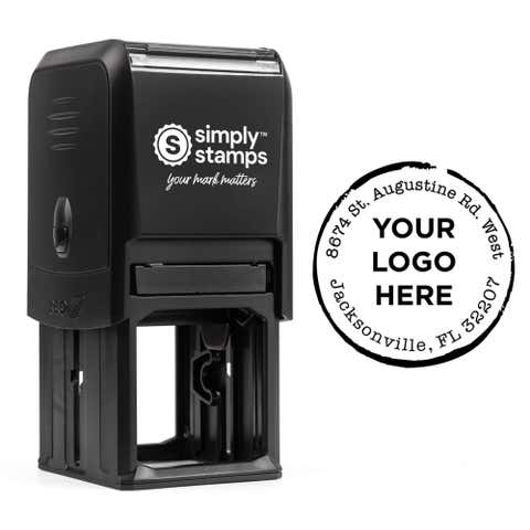 Broken Circle Round Logo Stamp