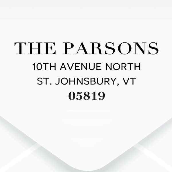 Parsons Classic Return Address Stamp
