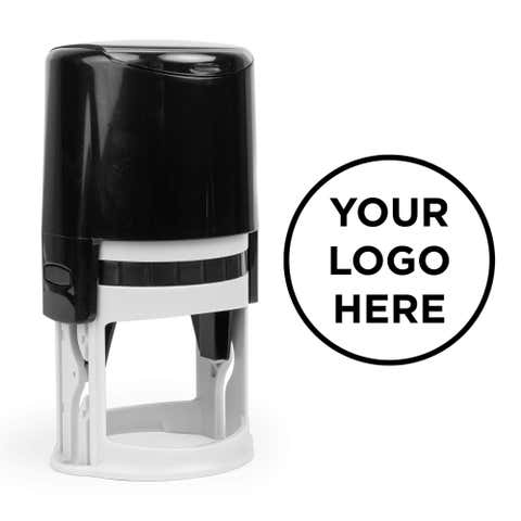 Medium Round Self-Inking Logo Stamp
