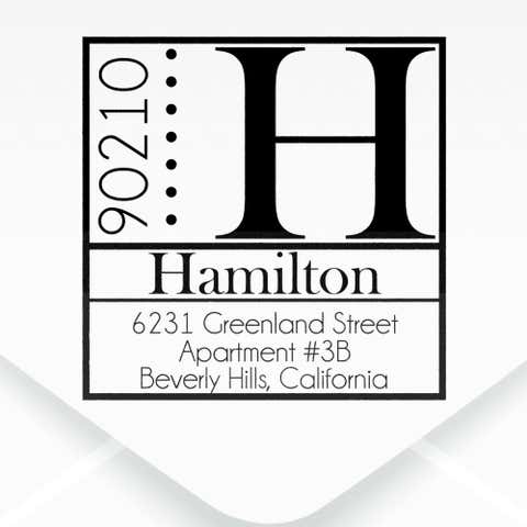 Hamilton Square Address Stamp