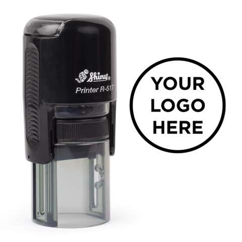 Mini Round Self-Inking Logo Stamp