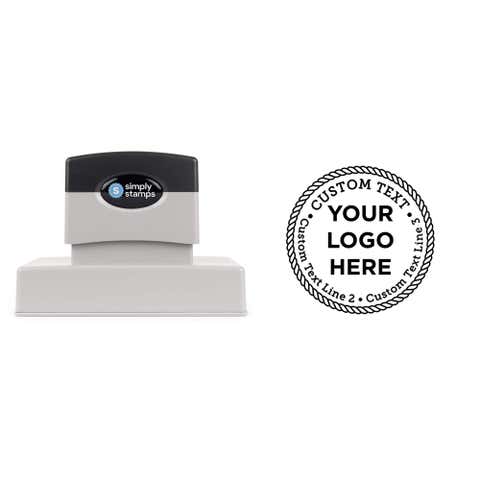 Rope Border Custom Extra Large Logo Stamp