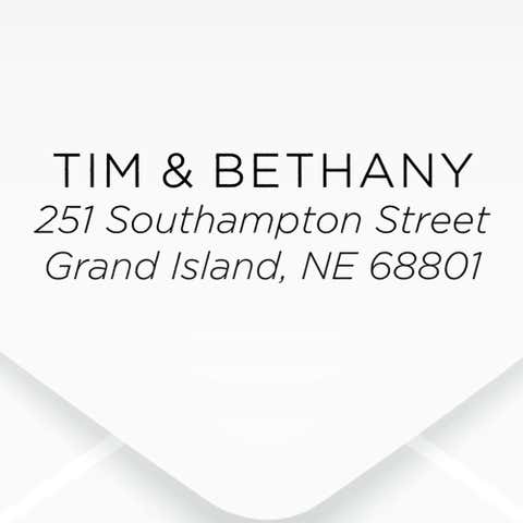 Light Sans Serif Address Stamp