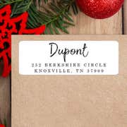Brush Script Custom Address Labels [Sheet of 30 Labels]