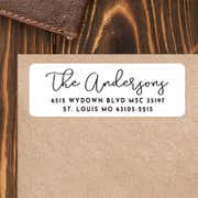 Elegant Script with Swoops Custom Address Labels [Sheet of 30 Labels]