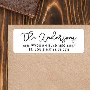 Elegant Script with Swoops Custom Address Label