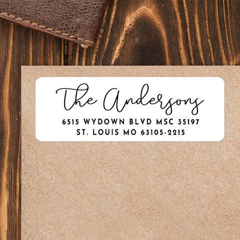 Elegant Script with Swoops Custom Address Labels [Sheet of 30 Labels]
