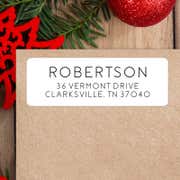 Modern Thin Sans Serif Custom Address Labels [Sheet of 30 Labels]