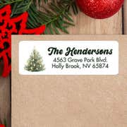 Christmas Tree Design Custom Address Labels [Sheet of 30 Labels]