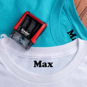 Example of the Trodat 4911 Clothing Name Stamp
