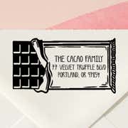 Chocolate Bar Return Address Stamp