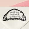 Croissant Return Address Stamp – personalized croissant design hand drawn by Salt & Paper