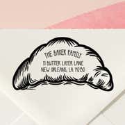 Croissant Return Address Stamp