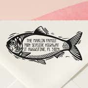 Coastal Fish Return Address Stamp
