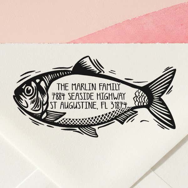 Coastal Fish Return Address Stamp