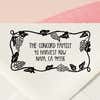 Grapevine Return Address Stamp – personalized grapevine border design hand drawn by Salt & Paper
