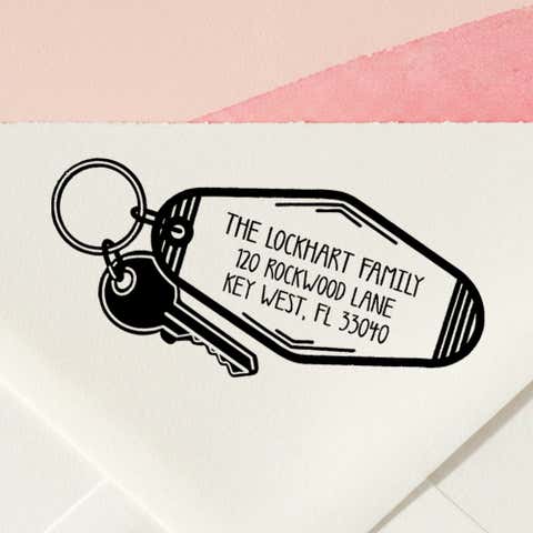House Key Return Address Stamp