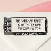 Matchbox Return Address Stamp