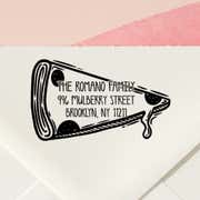 Pizza Slice Return Address Stamp