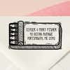 Sardine Tin Return Address Stamp – personalized sardine tin design hand drawn by Salt & Paper