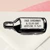 Wine Bottle Return Address Stamp – personalized wine bottle design hand drawn by Salt & Paper