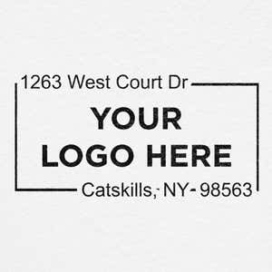 Custom logo design stamped onto paper stationery