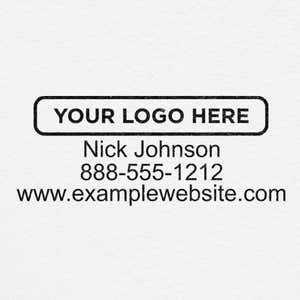 Custom logo design stamped onto paper stationery