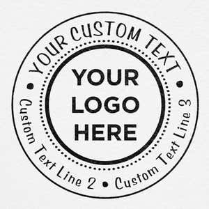 Custom logo design stamped onto paper stationery