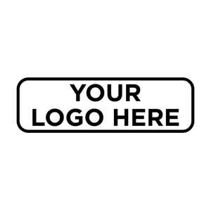 Close-up of the stamped logo impression on a white background