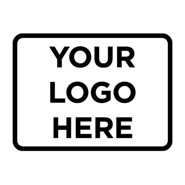 Close-up of the stamped logo impression on a white background