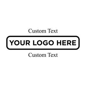 Close-up of the stamped logo impression on a white background