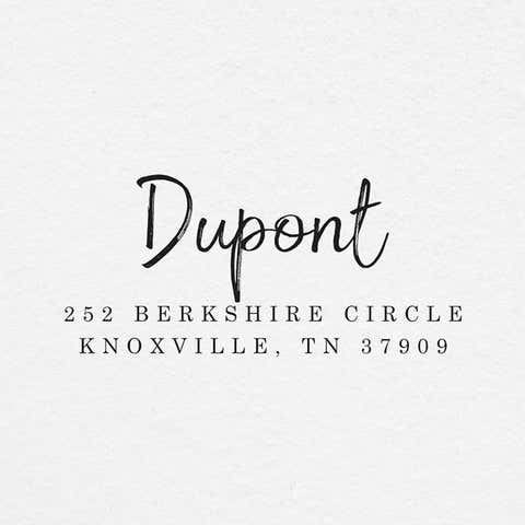 Dupont Brush Return Address Stamp