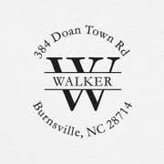Walker Letter Self-Inking Return Address Stamp