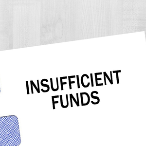 Insufficient Funds Rubber Stamp Imprint Example