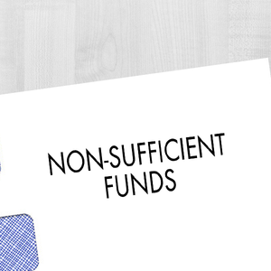 Non-Sufficient Funds Rubber Stamp on an envelope 