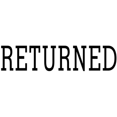 Returned Rubber Stock Stamp - alternate view