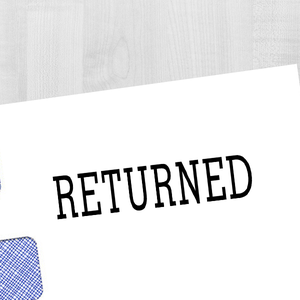 Returned Rubber Stock Stamp 