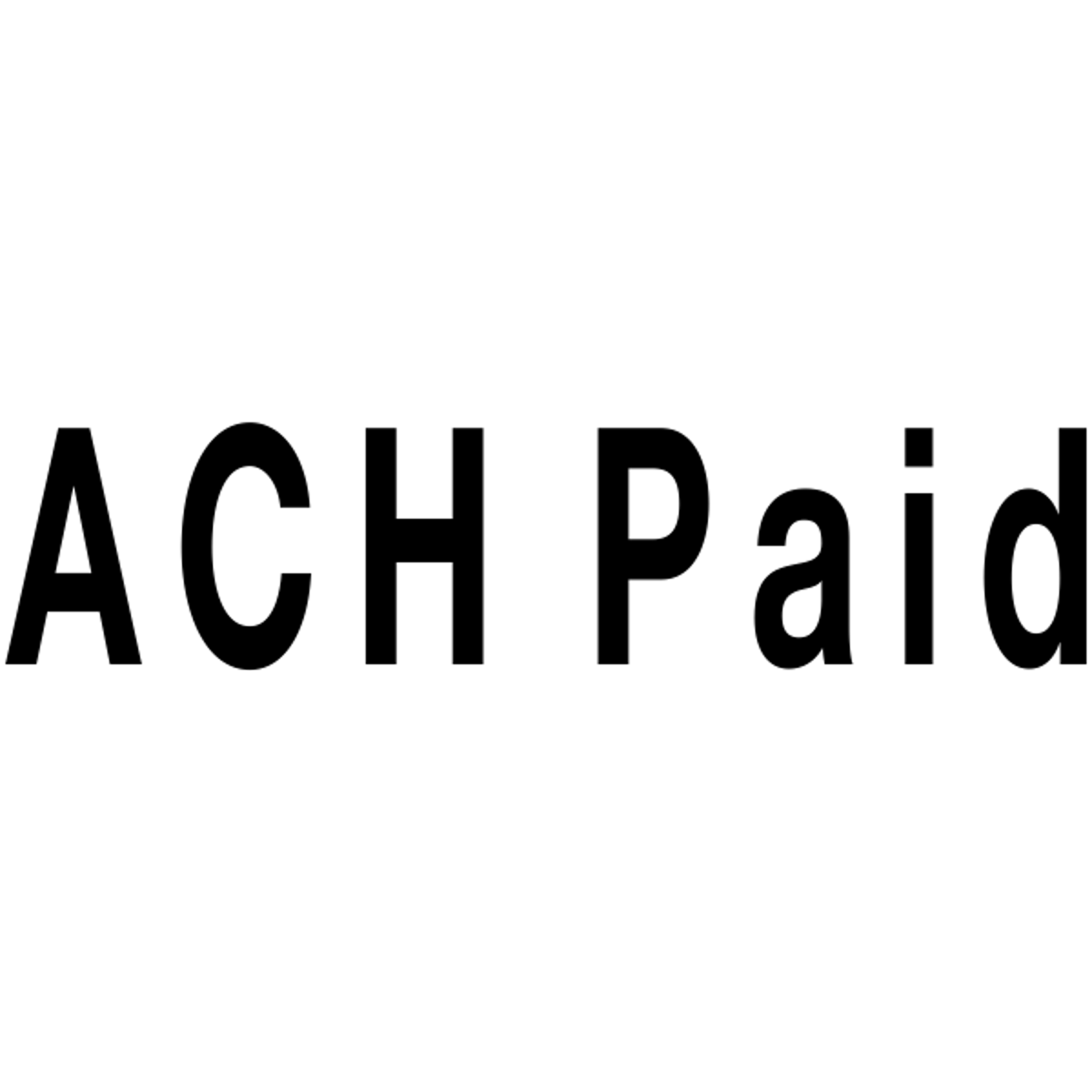 ACH Paid Rubber Stamp