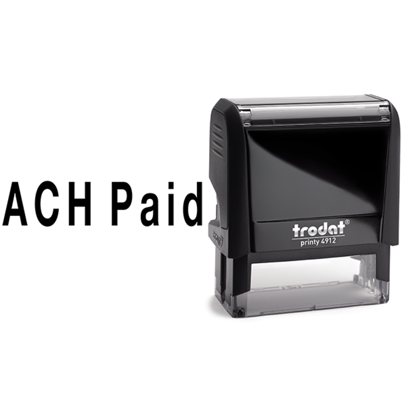 ACH Paid Rubber Stamp Body and Design